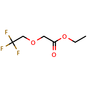 Chemical structure of (2,2,2-Trifluoro-ethoxy)-acetic acid ethyl ester , CAS 88383-15-7, AChemBlock AD263684