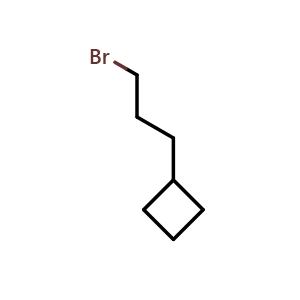Chemical structure of (3-Bromo-propyl)-cyclobutane , CAS 21782-49-0, AChemBlock AD263721