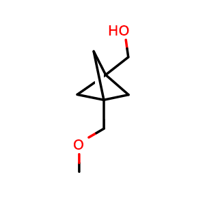 Chemical structure of (3-Methoxymethyl-bicyclo[1.1.1]pent-1-yl)-methanol , CAS 2139231-52-8, AChemBlock AD263736