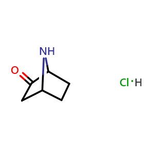 Chemical structure of 7-Aza-bicyclo[2.2.1]heptan-2-one hydrochloride , CAS 2305079-35-8, AChemBlock AD263738