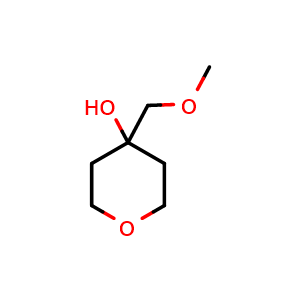 Chemical structure of 4-Methoxymethyl-tetrahydro-pyran-4-ol , CAS 206195-75-7, AChemBlock AD263750