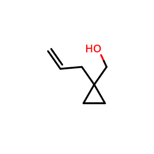 Chemical structure of (1-Allylcyclopropyl)methanol , CAS 924271-29-4, AChemBlock AD263759