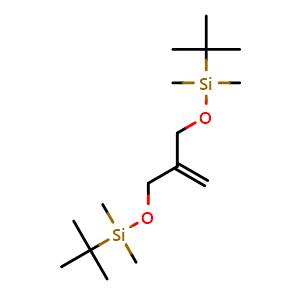 Chemical structure of 2,2,3,3,9,9,10,10-Octamethyl-6-methylene-4,8-dioxa-3,9-disilaundecane , CAS 116700-78-8, AChemBlock AD263816