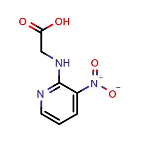 Chemical structure of (3-Nitropyridin-2-yl)glycine , CAS 118807-77-5, AChemBlock AD263823