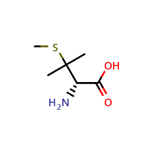 Chemical structure of S-Methyl-D-penicillamine , CAS 29913-84-6, AChemBlock AD263846