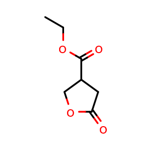 Chemical structure of Ethyl 5-oxotetrahydrofuran-3-carboxylate , CAS 5204-92-2, AChemBlock AD263848