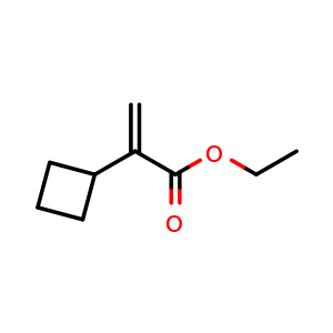 Chemical structure of Ethyl 2-cyclobutylacrylate , CAS 2116815-68-8, AChemBlock AD263860