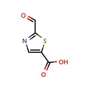 Chemical structure of 2-Formyl-thiazole-5-carboxylic acid , CAS 603999-24-2, AChemBlock AD263864