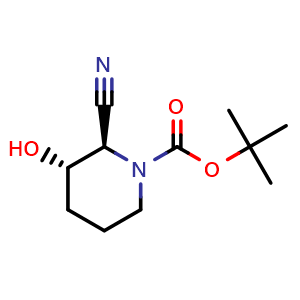 tert-Butyl (2R,3S)-2-cyano-3-hydroxypiperidine-1-carboxylate