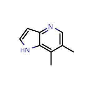 Chemical structure of 6,7-Dimethyl-1H-pyrrolo[3,2-b]pyridine , CAS 1190320-01-4, AChemBlock AD263891
