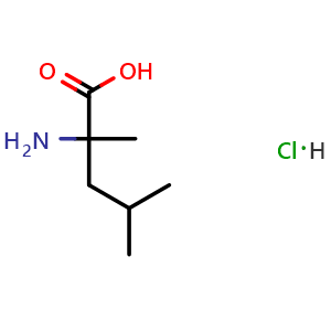 Chemical structure of 2-Amino-2,4-dimethylpentanoic acid hydrochloride , CAS 72408-59-4, AChemBlock AD263918