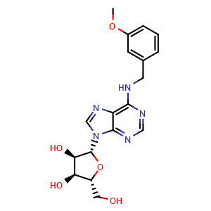 Chemical structure of N6-(m-Methoxybenzyl)adenosine , CAS 101565-95-1, AChemBlock AD263935