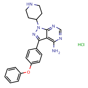 Chemical structure of N-piperidine Ibrutinib hydrochloride , CAS 2231747-18-3, AChemBlock AD263946