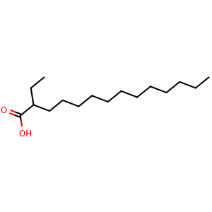 Chemical structure of 2-Ethyltetradecanoic acid , CAS 25354-93-2, AChemBlock AD263975