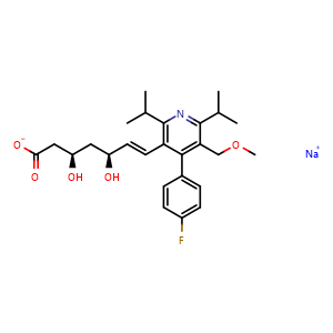 Chemical structure of Cerivastatin sodium , CAS 143201-11-0, AChemBlock AD264040