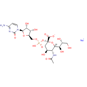 Chemical structure of CMP-Sialic acid sodium salt , CAS 1007117-62-5, AChemBlock AD264044