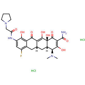 Chemical structure of Eravacycline dihydrochloride , CAS 1334714-66-7, AChemBlock AD264062