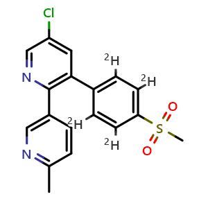 Chemical structure of Etoricoxib-d4 , CAS 1131345-14-6, AChemBlock AD264065