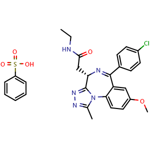 Chemical structure of Molibresib besylate , CAS 1895049-20-3, AChemBlock AD264079