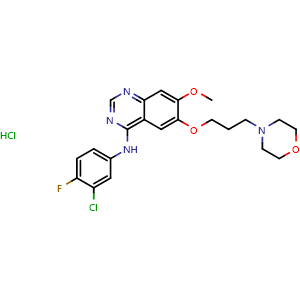Chemical structure of Gefitinib hydrochloride , CAS 184475-55-6, AChemBlock AD264106