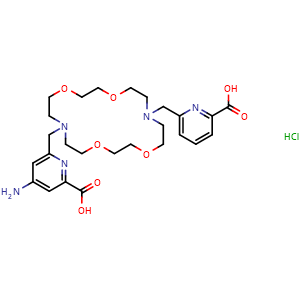 Chemical structure of Macropa-NH2 hydrochloride , CAS 2443966-86-5, AChemBlock AD264115