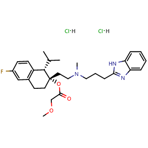 Chemical structure of Mibefradil dihydrochloride , CAS 116666-63-8, AChemBlock AD264126