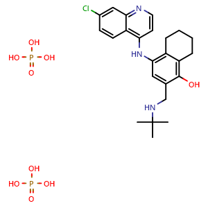 Chemical structure of Naphthoquine phosphate , CAS 173531-58-3, AChemBlock AD264133