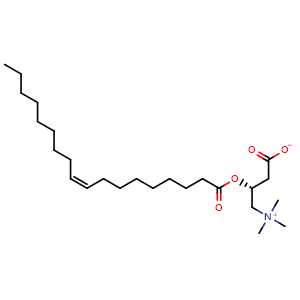 Chemical structure of Oleoylcarnitine , CAS 38677-66-6, AChemBlock AD264139