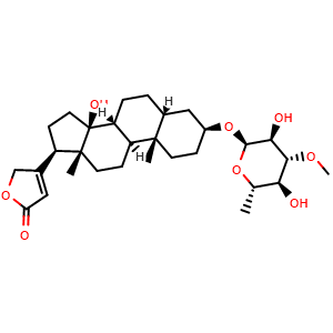 Chemical structure of Neriifolin , CAS 466-07-9, AChemBlock AD264151