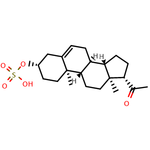 Chemical structure of Pregnenolone monosulfate , CAS 1247-64-9, AChemBlock AD264155