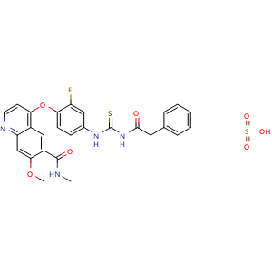 Chemical structure of Pamufetinib mesylate , CAS 1688673-09-7, AChemBlock AD264187