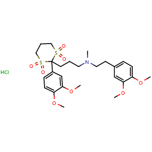 Chemical structure of Tiapamil hydrochloride , CAS 57010-32-9, AChemBlock AD264191