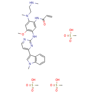 Chemical structure of AZ7550 trimesylate salt , CAS 2319837-99-3, AChemBlock AD264209