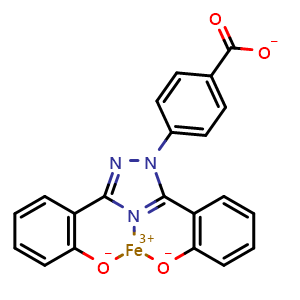 Chemical structure of Deferasirox (Fe3+ chelate) , CAS 554435-83-5, AChemBlock AD264210