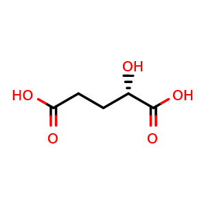 Chemical structure of L-2-Hydroxyglutaric acid , CAS 13095-48-2, AChemBlock AD264215