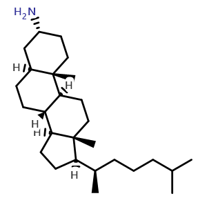 Chemical structure of 3alpha-Aminocholestane , CAS 2206-20-4, AChemBlock AD264227