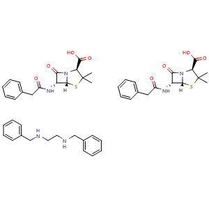 Chemical structure of Penicillin G benzathine , CAS 1538-09-6, AChemBlock AD264342