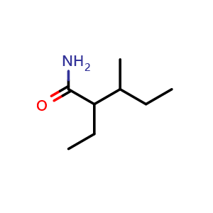 Chemical structure of Valnoctamide , CAS 4171-13-5, AChemBlock AD264391