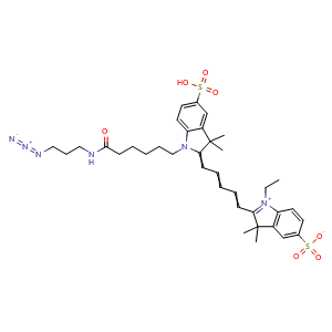 Chemical structure of Cy5-N3 , CAS 1621101-43-6, AChemBlock AD264402