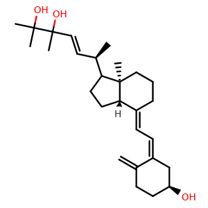 Chemical structure of 24, 25-Dihydroxy VD2 , CAS 58050-55-8, AChemBlock AD264408