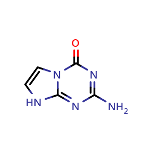 Chemical structure of 5-Aza-7-deazaguanine , CAS 67410-64-4, AChemBlock AD264410
