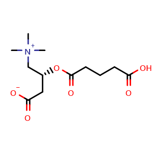 Chemical structure of Glutarylcarnitine , CAS 102636-82-8, AChemBlock AD264415