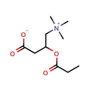 Chemical structure of Propionylcarnitine , CAS 17298-37-2, AChemBlock AD264423