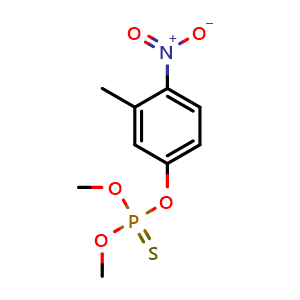 Chemical structure of Fenitrothion , CAS 122-14-5, AChemBlock AD264433