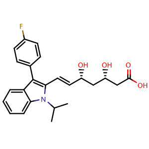 Chemical structure of Fluvastatin , CAS 93957-54-1, AChemBlock AD264449