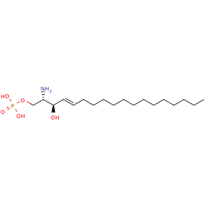 Chemical structure of Sphingosine-1-phosphate , CAS 26993-30-6, AChemBlock AD264454