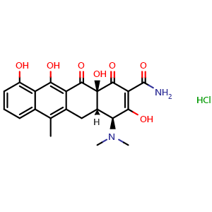 Chemical structure of Anhydrotetracycline hydrochloride , CAS 13803-65-1, AChemBlock AD264456