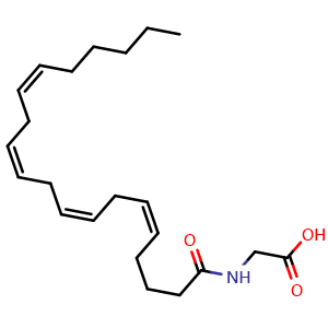 Chemical structure of N-Arachidonylglycine , CAS 179113-91-8, AChemBlock AD264515