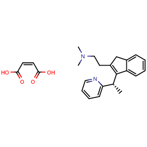 Chemical structure of (S)-(+)-Dimethindene maleate , CAS 136152-65-3, AChemBlock AD264524