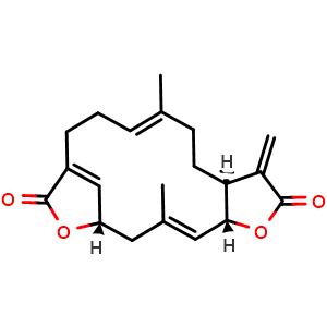 Chemical structure of Ovatodiolide , CAS 3484-37-5, AChemBlock AD264561